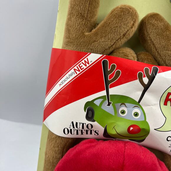 Drive The Reindeer Car Auto Outfits Reindeer Antlers & Red Nose NEW - Picture 3 of 5